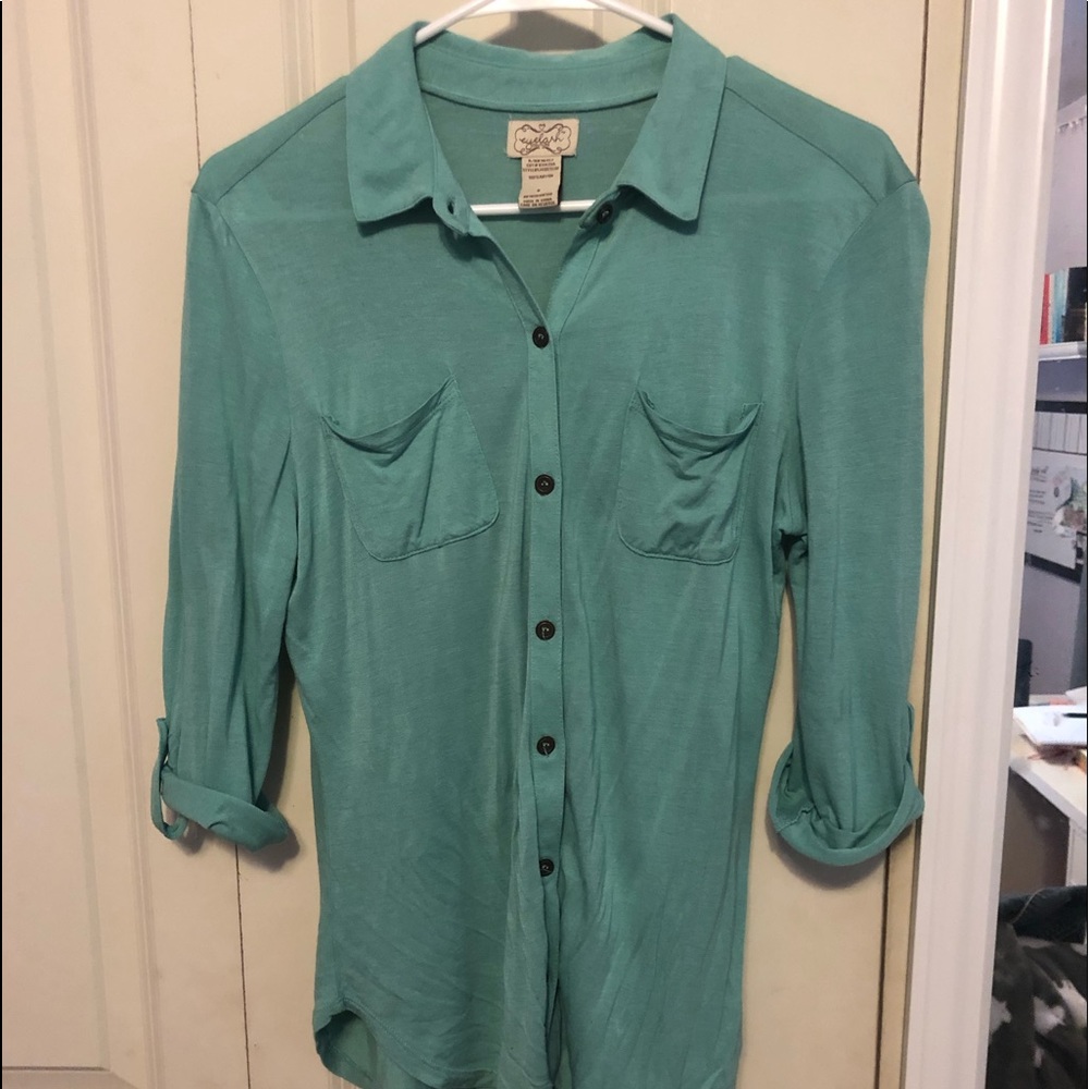 Teal button up nice shirt